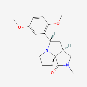 molecular formula C18H24N2O3 B5003239 (3aS*,5S*,9aS*)-5-(2,5-dimethoxyphenyl)-2-methylhexahydro-7H-pyrrolo[3,4-g]pyrrolizin-1(2H)-one 