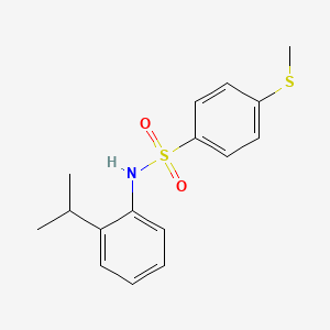 molecular formula C16H19NO2S2 B5003245 N-(2-isopropylphenyl)-4-(methylthio)benzenesulfonamide 