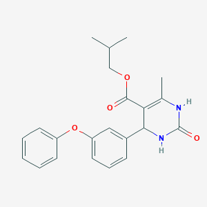 molecular formula C22H24N2O4 B5003256 2-Methylpropyl 6-methyl-2-oxo-4-(3-phenoxyphenyl)-1,2,3,4-tetrahydropyrimidine-5-carboxylate 