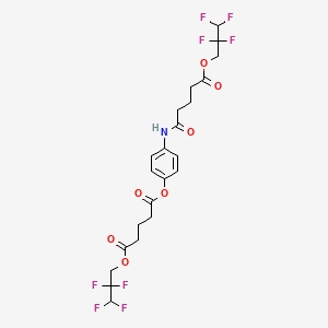 molecular formula C22H23F8NO7 B5003269 4-{[5-oxo-5-(2,2,3,3-tetrafluoropropoxy)pentanoyl]amino}phenyl 2,2,3,3-tetrafluoropropyl pentanedioate 