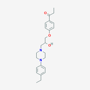 molecular formula C24H32N2O3 B500327 1-(4-(3-(4-(4-Ethylphenyl)piperazin-1-yl)-2-hydroxypropoxy)phenyl)propan-1-one CAS No. 696628-09-8