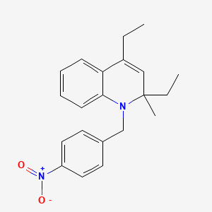 molecular formula C21H24N2O2 B5003276 2,4-diethyl-2-methyl-1-(4-nitrobenzyl)-1,2-dihydroquinoline 