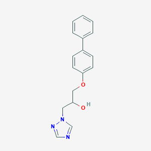 molecular formula C17H17N3O2 B500329 1-(4-Phenylphenoxy)-3-(1,2,4-triazol-1-yl)propan-2-ol CAS No. 878693-89-1