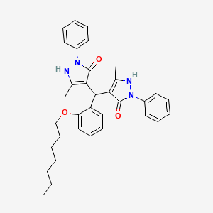 4,4'-{[2-(heptyloxy)phenyl]methylene}bis(3-methyl-1-phenyl-1H-pyrazol-5-ol)