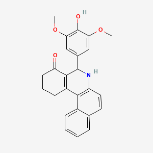 molecular formula C25H23NO4 B5003323 5-(4-hydroxy-3,5-dimethoxyphenyl)-2,3,5,6-tetrahydrobenzo[a]phenanthridin-4(1H)-one 