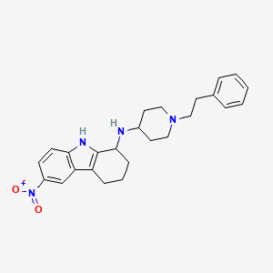 6-nitro-N-[1-(2-phenylethyl)piperidin-4-yl]-2,3,4,9-tetrahydro-1H-carbazol-1-amine