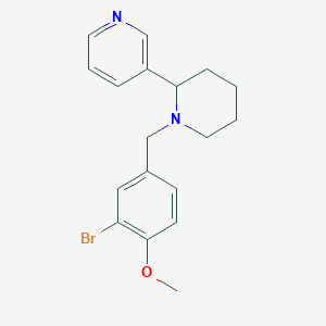 3-[1-(3-bromo-4-methoxybenzyl)-2-piperidinyl]pyridine