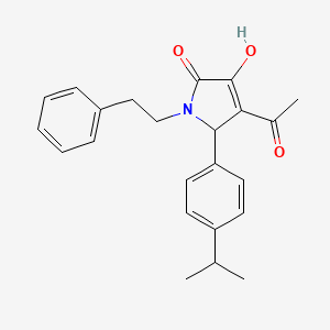 4-ACETYL-3-HYDROXY-1-(2-PHENYLETHYL)-5-[4-(PROPAN-2-YL)PHENYL]-2,5-DIHYDRO-1H-PYRROL-2-ONE