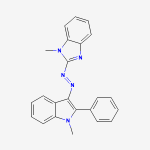 1-METHYL-2-[(1E)-2-(1-METHYL-2-PHENYL-1H-INDOL-3-YL)DIAZEN-1-YL]-1H-1,3-BENZODIAZOLE