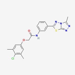 2-(4-chloro-3,5-dimethylphenoxy)-N-[3-(3-methyl[1,2,4]triazolo[3,4-b][1,3,4]thiadiazol-6-yl)phenyl]acetamide