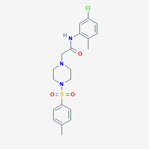 molecular formula C20H24ClN3O3S B500337 N-(5-chloro-2-methylphenyl)-2-(4-tosylpiperazin-1-yl)acetamide CAS No. 832728-37-7