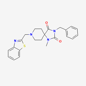 molecular formula C23H24N4O2S B5003395 8-(1,3-benzothiazol-2-ylmethyl)-3-benzyl-1-methyl-1,3,8-triazaspiro[4.5]decane-2,4-dione 