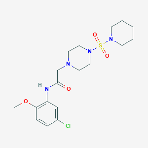 molecular formula C18H27ClN4O4S B500341 N-(5-chloro-2-methoxyphenyl)-2-[4-(piperidylsulfonyl)piperazinyl]acetamide CAS No. 878723-22-9