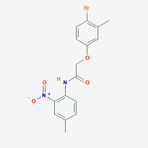 molecular formula C16H15BrN2O4 B5003425 2-(4-bromo-3-methylphenoxy)-N-(4-methyl-2-nitrophenyl)acetamide 