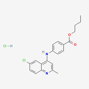 butyl 4-[(6-chloro-2-methyl-4-quinolinyl)amino]benzoate hydrochloride