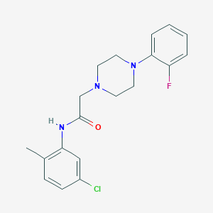 molecular formula C19H21ClFN3O B500343 N-(5-chloro-2-methylphenyl)-2-[4-(2-fluorophenyl)piperazin-1-yl]acetamide CAS No. 848181-18-0