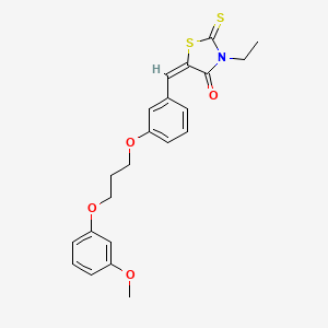 3-ethyl-5-{3-[3-(3-methoxyphenoxy)propoxy]benzylidene}-2-thioxo-1,3-thiazolidin-4-one