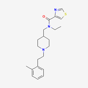 N-ethyl-N-({1-[2-(2-methylphenyl)ethyl]-4-piperidinyl}methyl)-1,3-thiazole-4-carboxamide