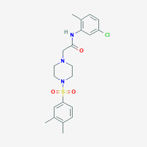 N-(5-chloro-2-methylphenyl)-2-[4-(3,4-dimethylbenzenesulfonyl)piperazin-1-yl]acetamide
