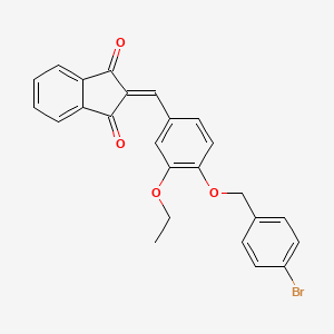 2-{4-[(4-bromobenzyl)oxy]-3-ethoxybenzylidene}-1H-indene-1,3(2H)-dione