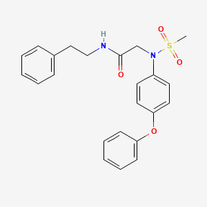 N~2~-(methylsulfonyl)-N~2~-(4-phenoxyphenyl)-N~1~-(2-phenylethyl)glycinamide