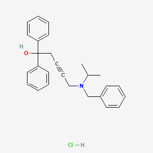 molecular formula C27H30ClNO B5003464 5-[benzyl(isopropyl)amino]-1,1-diphenyl-3-pentyn-1-ol hydrochloride 