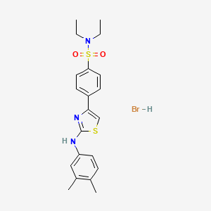 4-{2-[(3,4-dimethylphenyl)amino]-1,3-thiazol-4-yl}-N,N-diethylbenzenesulfonamide hydrobromide