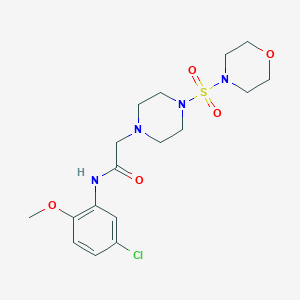 molecular formula C17H25ClN4O5S B500351 N-(5-chloro-2-methoxyphenyl)-2-(4-(morpholinosulfonyl)piperazin-1-yl)acetamide CAS No. 878723-26-3