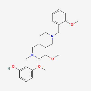 3-methoxy-2-{[{[1-(2-methoxybenzyl)-4-piperidinyl]methyl}(2-methoxyethyl)amino]methyl}phenol