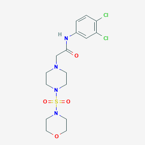 molecular formula C16H22Cl2N4O4S B500355 N-(3,4-Dichloro-phenyl)-2-[4-(morpholine-4-sulfonyl)-piperazin-1-yl]-acetamide CAS No. 878722-90-8
