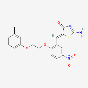 2-imino-5-{2-[2-(3-methylphenoxy)ethoxy]-5-nitrobenzylidene}-1,3-thiazolidin-4-one