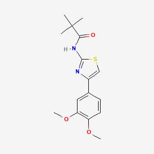 N-[4-(3,4-dimethoxyphenyl)-1,3-thiazol-2-yl]-2,2-dimethylpropanamide