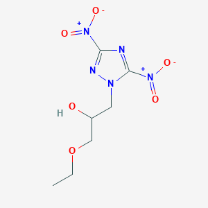 molecular formula C7H11N5O6 B5003603 1-(3,5-Dinitro-1,2,4-triazol-1-yl)-3-ethoxypropan-2-ol 