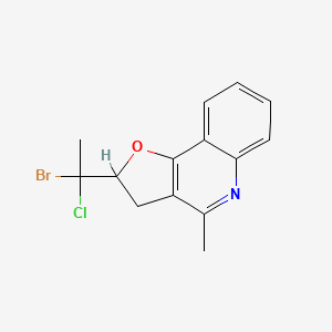 2-(1-bromo-1-chloroethyl)-4-methyl-2,3-dihydrofuro[3,2-c]quinoline