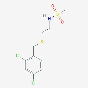 molecular formula C10H13Cl2NO2S2 B5003624 N-{2-[(2,4-dichlorobenzyl)thio]ethyl}methanesulfonamide 