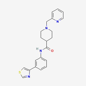 1-(2-pyridinylmethyl)-N-[3-(1,3-thiazol-4-yl)phenyl]-4-piperidinecarboxamide