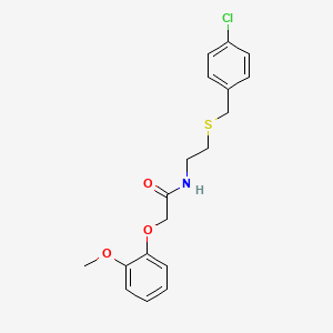 N-{2-[(4-chlorobenzyl)thio]ethyl}-2-(2-methoxyphenoxy)acetamide