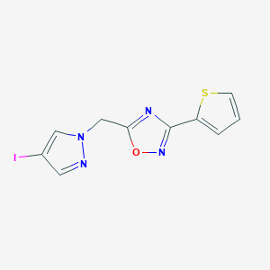 molecular formula C10H7IN4OS B5003662 5-[(4-iodo-1H-pyrazol-1-yl)methyl]-3-(2-thienyl)-1,2,4-oxadiazole CAS No. 1015846-13-5