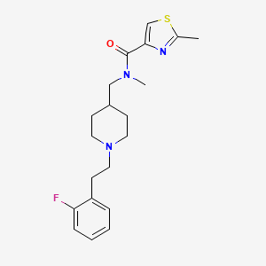 N-({1-[2-(2-fluorophenyl)ethyl]-4-piperidinyl}methyl)-N,2-dimethyl-1,3-thiazole-4-carboxamide