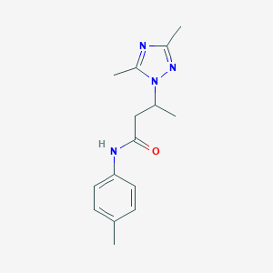 molecular formula C15H20N4O B500368 3-(3,5-dimethyl-1H-1,2,4-triazol-1-yl)-N-(4-methylphenyl)butanamide CAS No. 898644-11-6