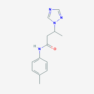 molecular formula C13H16N4O B500369 N-(4-methylphenyl)-3-(1H-1,2,4-triazol-1-yl)butanamide CAS No. 898644-15-0