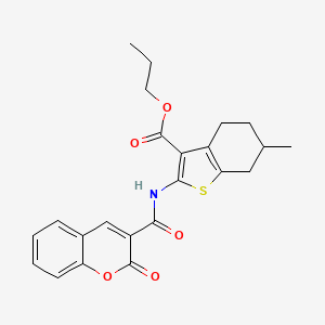 propyl 6-methyl-2-{[(2-oxo-2H-chromen-3-yl)carbonyl]amino}-4,5,6,7-tetrahydro-1-benzothiophene-3-carboxylate