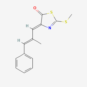 4-(2-methyl-3-phenyl-2-propen-1-ylidene)-2-(methylthio)-1,3-thiazol-5(4H)-one