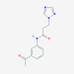 molecular formula C13H14N4O2 B500370 N-(3-acetylphenyl)-3-(1H-1,2,4-triazol-1-yl)propanamide CAS No. 898644-27-4