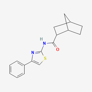 molecular formula C17H18N2OS B5003728 N-(4-phenyl-1,3-thiazol-2-yl)bicyclo[2.2.1]heptane-2-carboxamide 