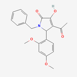 3-acetyl-1-benzyl-2-(2,4-dimethoxyphenyl)-4-hydroxy-2H-pyrrol-5-one