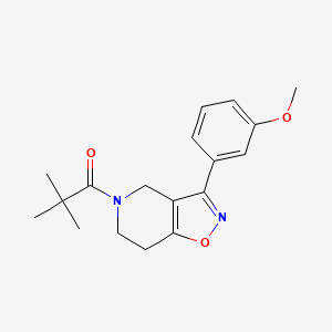 molecular formula C18H22N2O3 B5003741 5-(2,2-dimethylpropanoyl)-3-(3-methoxyphenyl)-4,5,6,7-tetrahydroisoxazolo[4,5-c]pyridine 