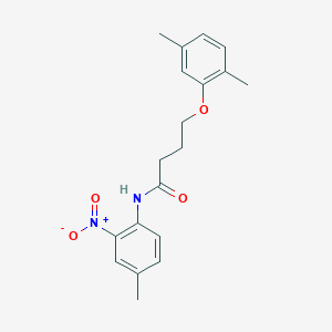 molecular formula C19H22N2O4 B5003803 4-(2,5-dimethylphenoxy)-N-(4-methyl-2-nitrophenyl)butanamide 