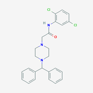 molecular formula C25H25Cl2N3O B500382 2-(4-benzhydryl-1-piperazinyl)-N-(2,5-dichlorophenyl)acetamide CAS No. 889590-87-8