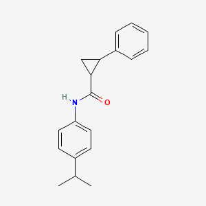 2-phenyl-N-[4-(propan-2-yl)phenyl]cyclopropanecarboxamide